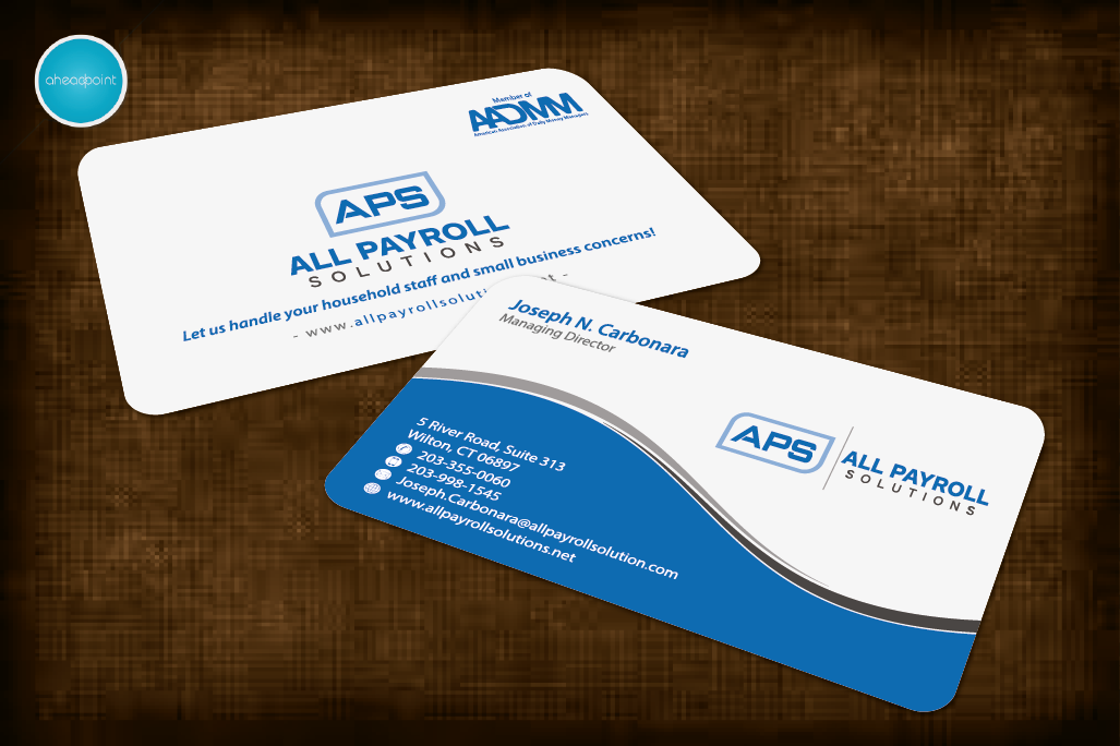 Diseño de Tarjeta de Presentación por aheadpoint para All Payroll Solutions LLC | Diseño #14338579