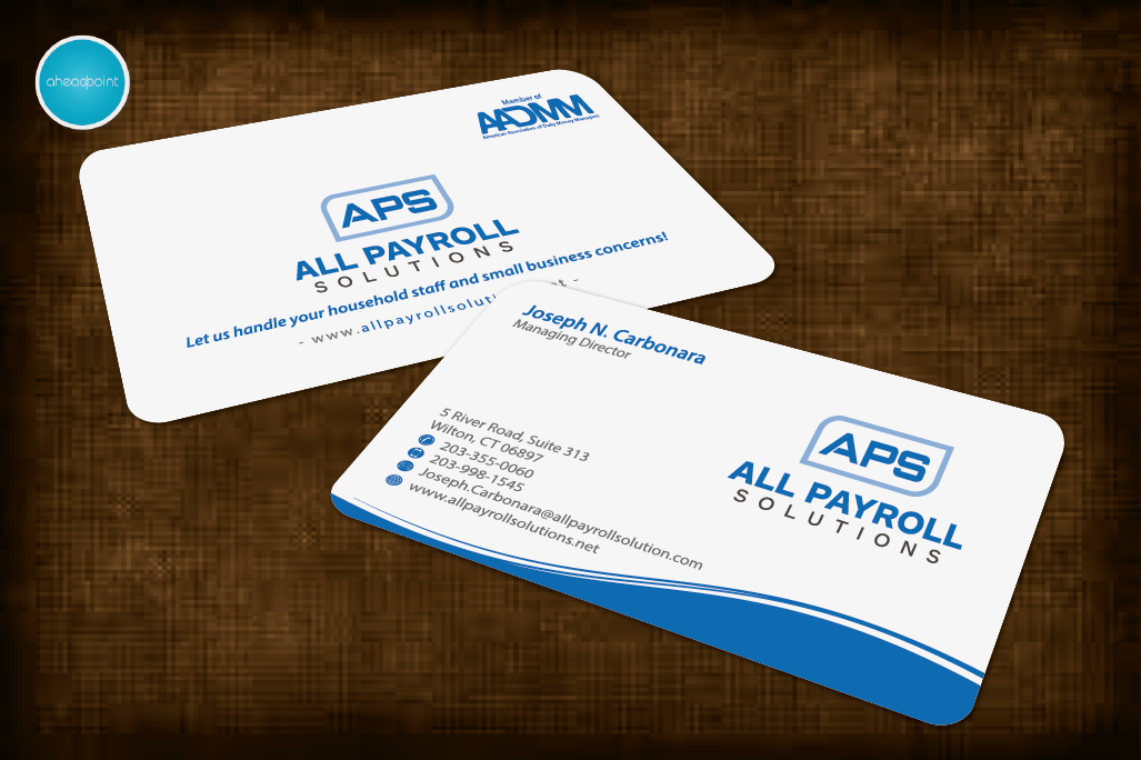 Diseño de Tarjeta de Presentación por aheadpoint para All Payroll Solutions LLC | Diseño #14338580