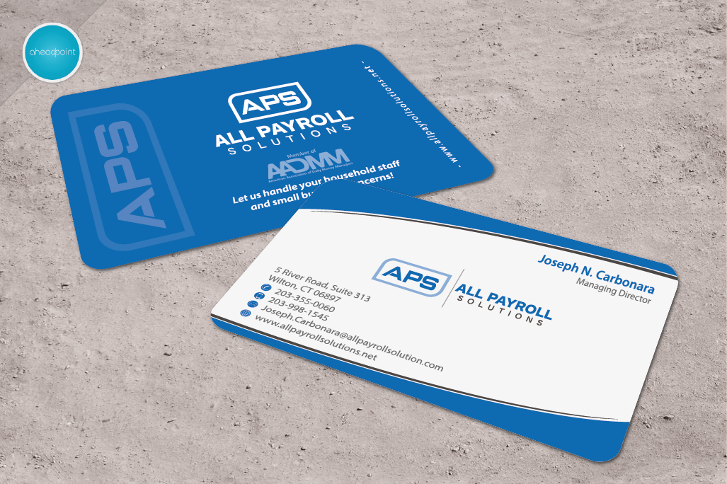 Diseño de Tarjeta de Presentación por aheadpoint para All Payroll Solutions LLC | Diseño #14338581