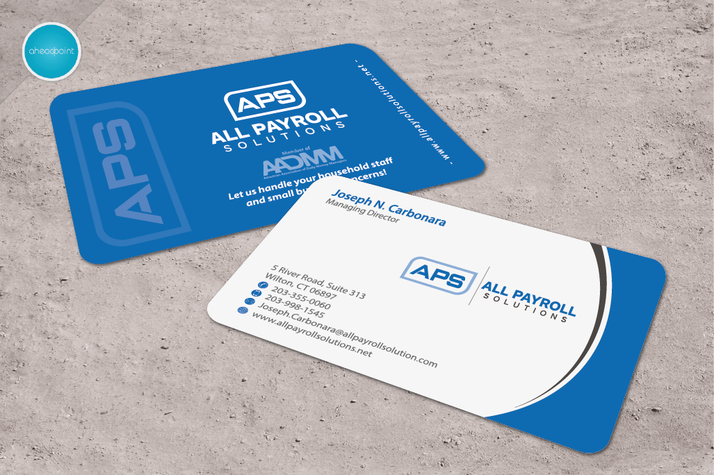 Diseño de Tarjeta de Presentación por aheadpoint para All Payroll Solutions LLC | Diseño #14338971
