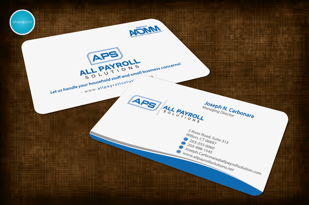 Diseño de Tarjeta de Presentación por aheadpoint para All Payroll Solutions LLC | Diseño #14338975