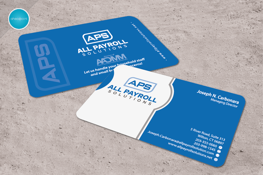 Diseño de Tarjeta de Presentación por aheadpoint para All Payroll Solutions LLC | Diseño #14338977