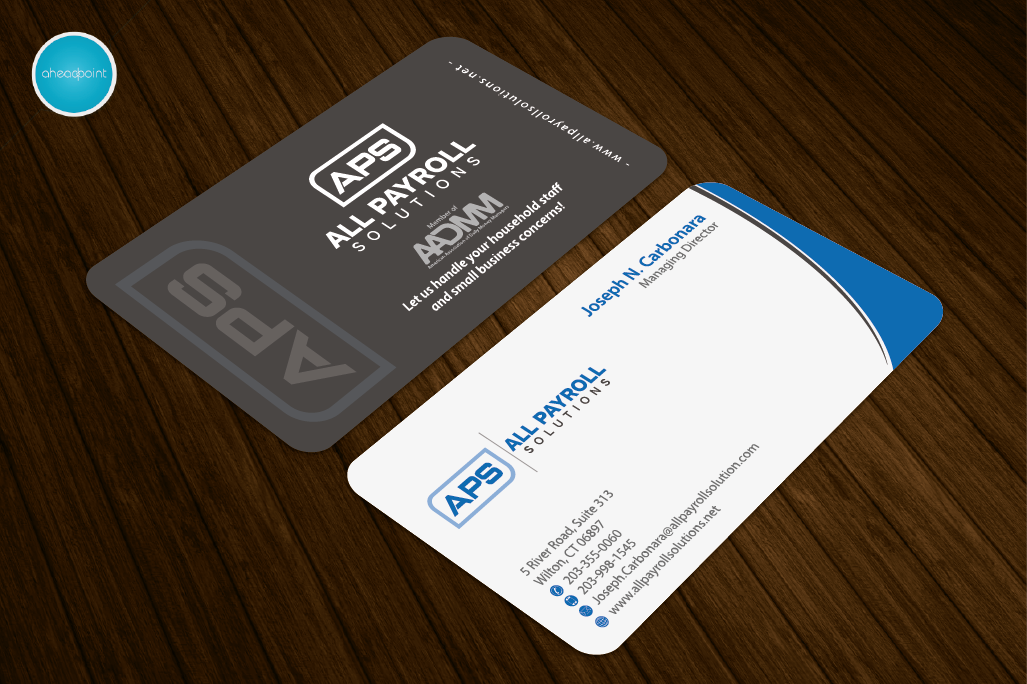 Design de Carte de Visite par aheadpoint pour All Payroll Solutions LLC | Design #14338979