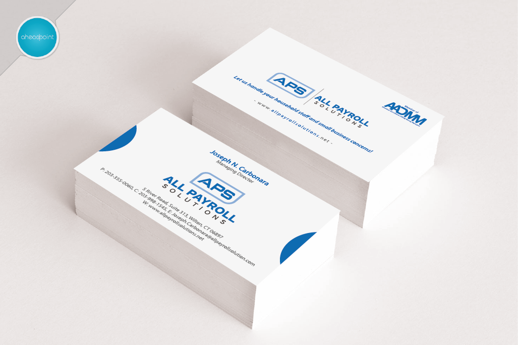 Business Card Design by aheadpoint for All Payroll Solutions LLC | Design #14338993