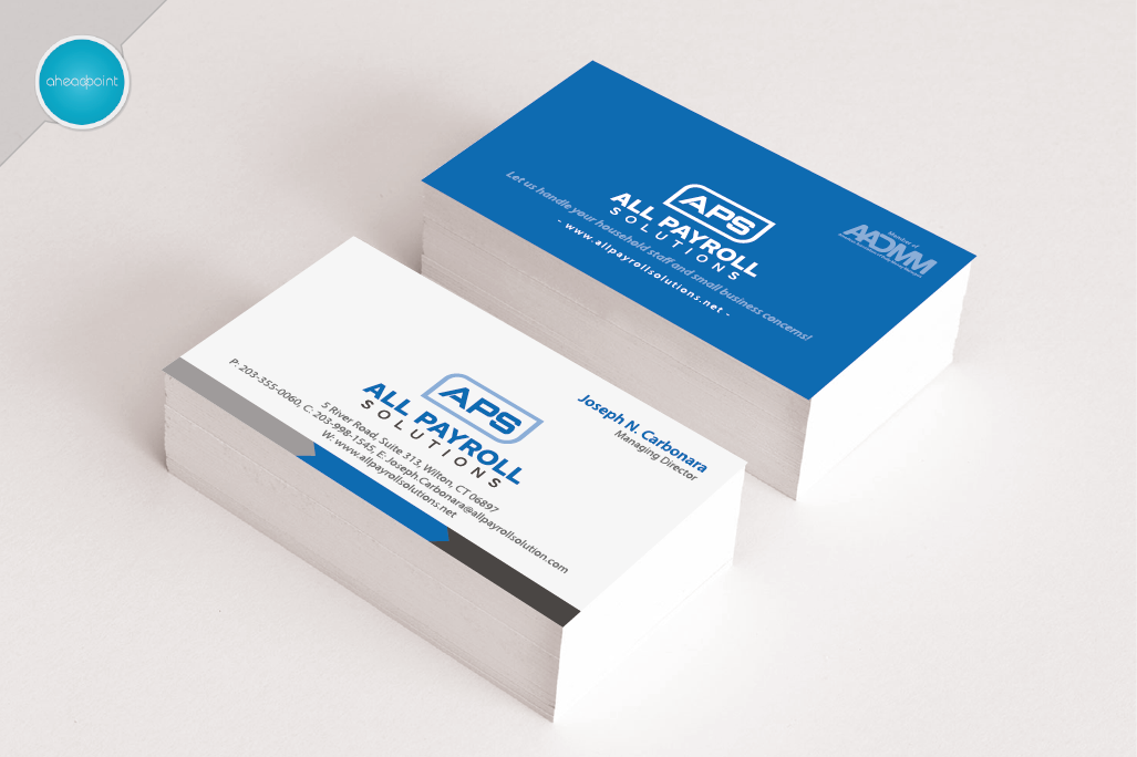 Business Card Design by aheadpoint for All Payroll Solutions LLC | Design #14338995