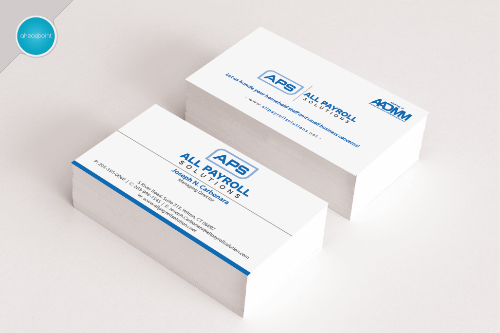 Business Card Design by aheadpoint for All Payroll Solutions LLC | Design #14338996