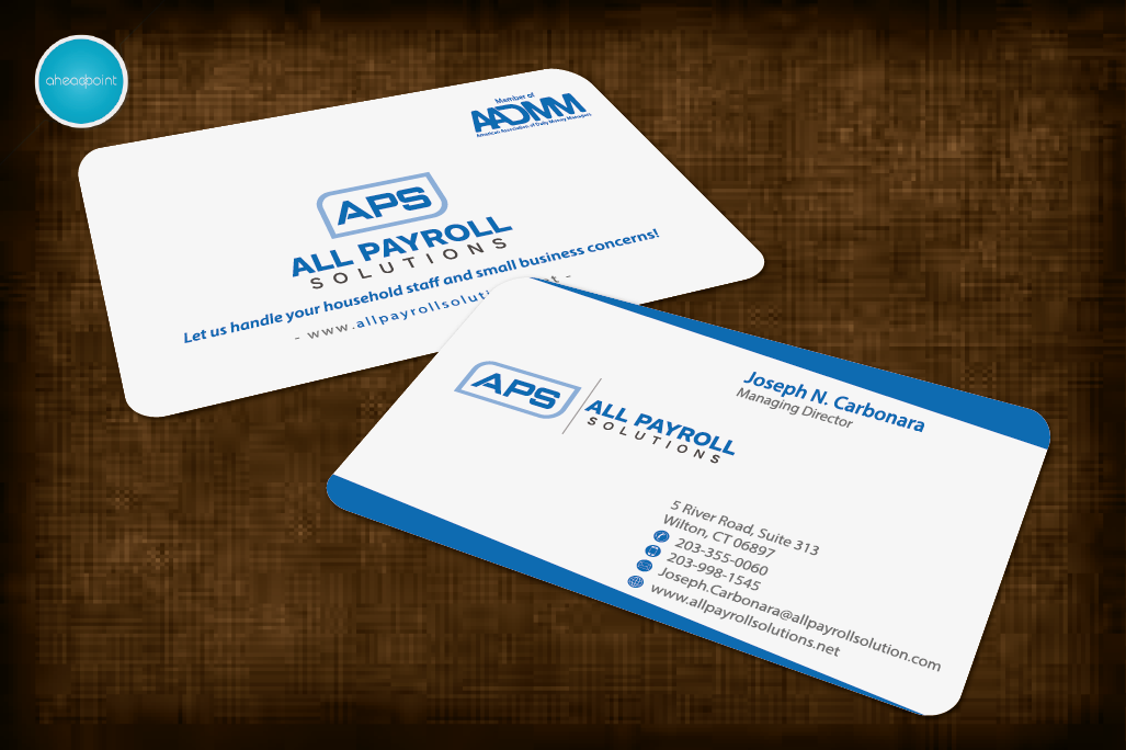 Design de Carte de Visite par aheadpoint pour All Payroll Solutions LLC | Design #14339002