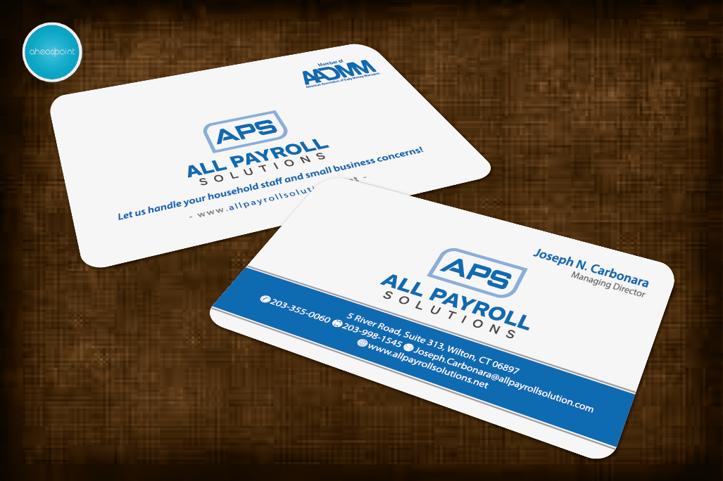 Design de Carte de Visite par aheadpoint pour All Payroll Solutions LLC | Design #14339006
