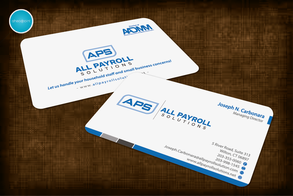 Business Card Design by aheadpoint for All Payroll Solutions LLC | Design #14339008