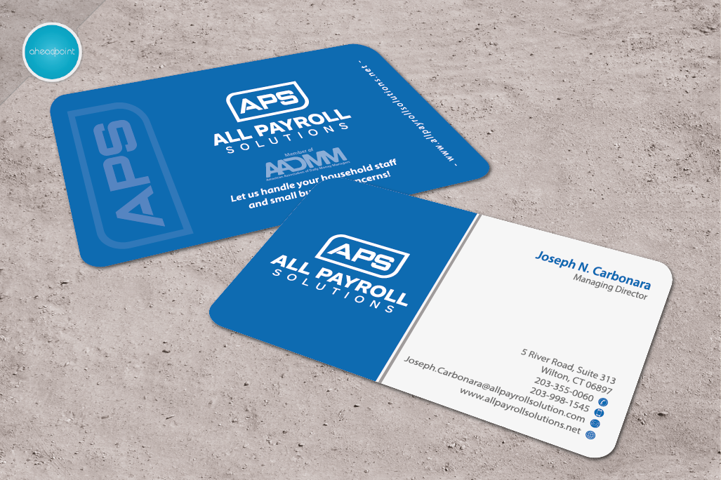 Design de Carte de Visite par aheadpoint pour All Payroll Solutions LLC | Design #14339009