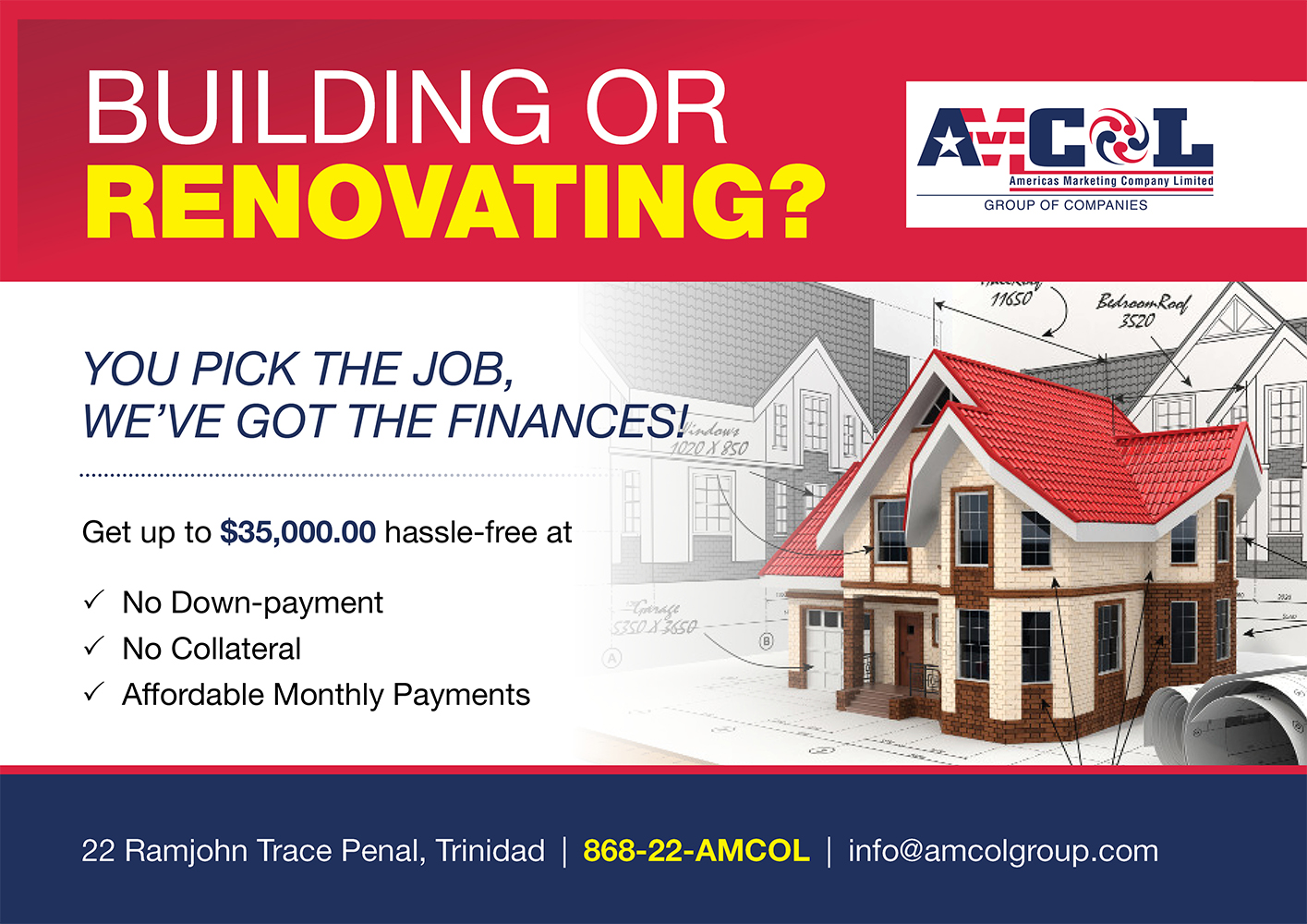 Design de Flyer par Vignesh Hardy pour AMCOL group Of companies | Design #14347576