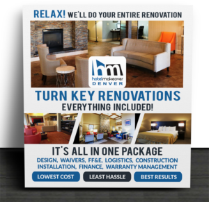 Hotel Makeover Denver - Tabletop Display | Poster-Design von SAI DESIGNS