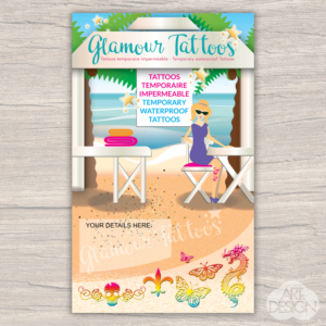 Glamour Tattoos Presentation Flyer | Flyer Design by Katyas Art and Design