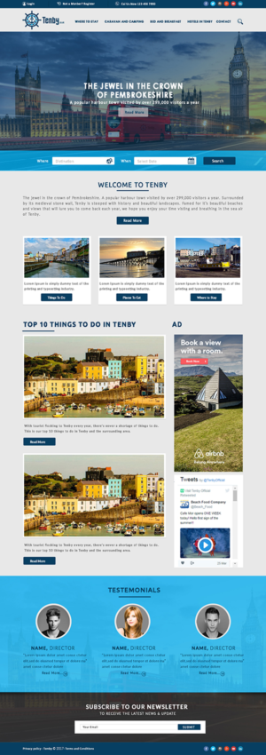 Redesign for Popular UK Town Website  | Diseño Web por bdesigner9
