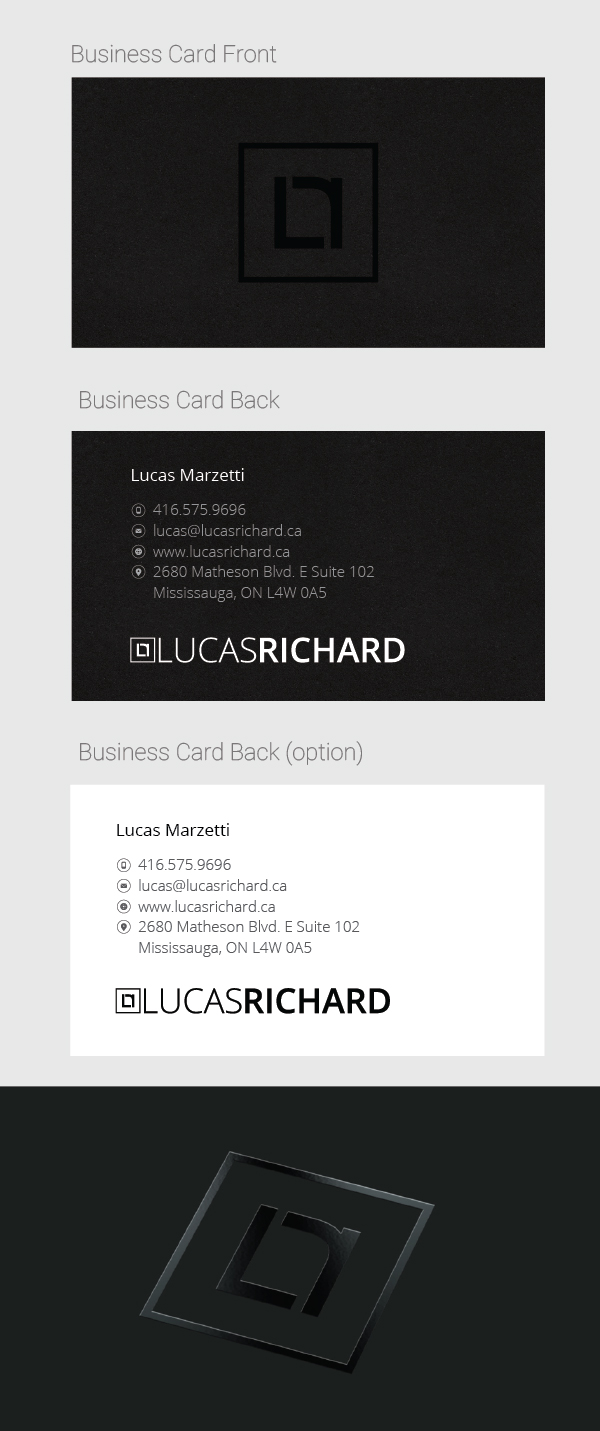 Business Card Design by artexalt for Lucas Richard Design | Design #14193361