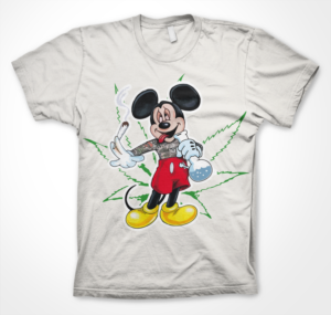Fun, cartoonish, different, unusual, marijuana design tshirts