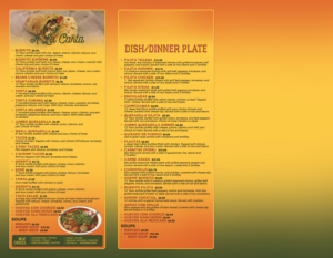 Menu Design by mrmrnjr for this project | Design: #14216901