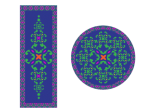 Abstract, Morrocan design for straight and round yoga mats | Art Design by sdesigns