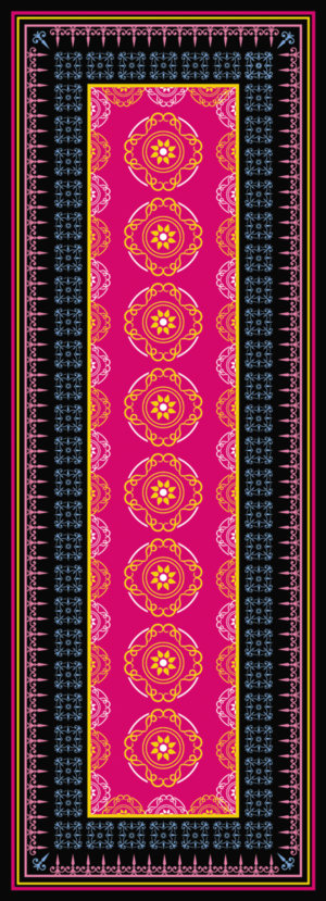 Abstract, Morrocan design for straight and round yoga mats | Kunst-Design von D Creative