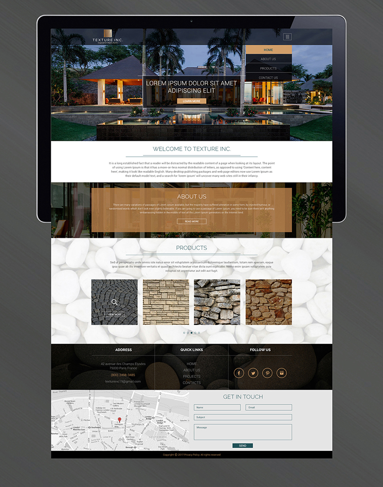 Web-Design von RGraphic für Texture Inc | Design #14357105
