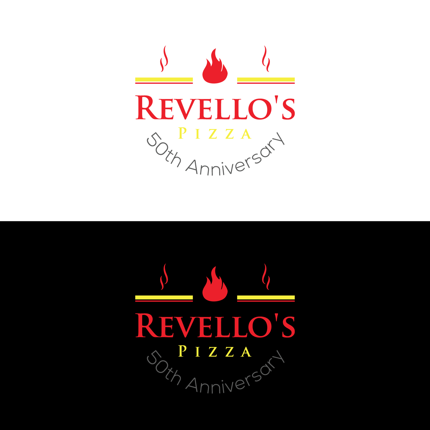 Logo Design by Cut N Cue Media Solutions for Revello's Old Forge Pizza in Kingston | Design #14314522