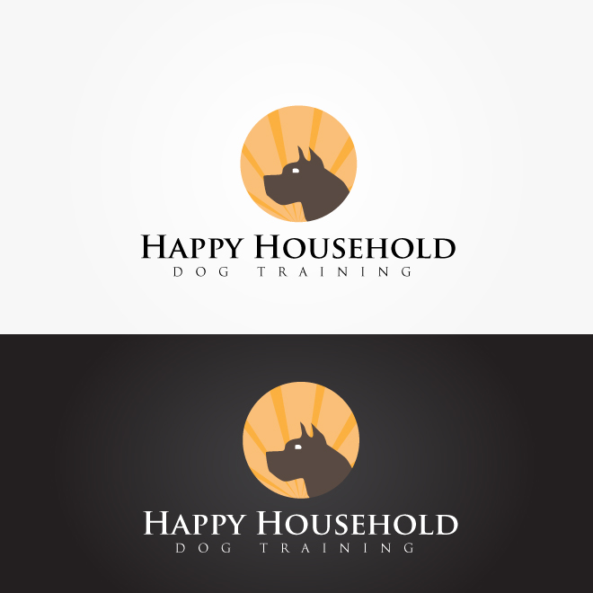 Logo Design by betablocker for Happy Household Dog Training | Design #14221357