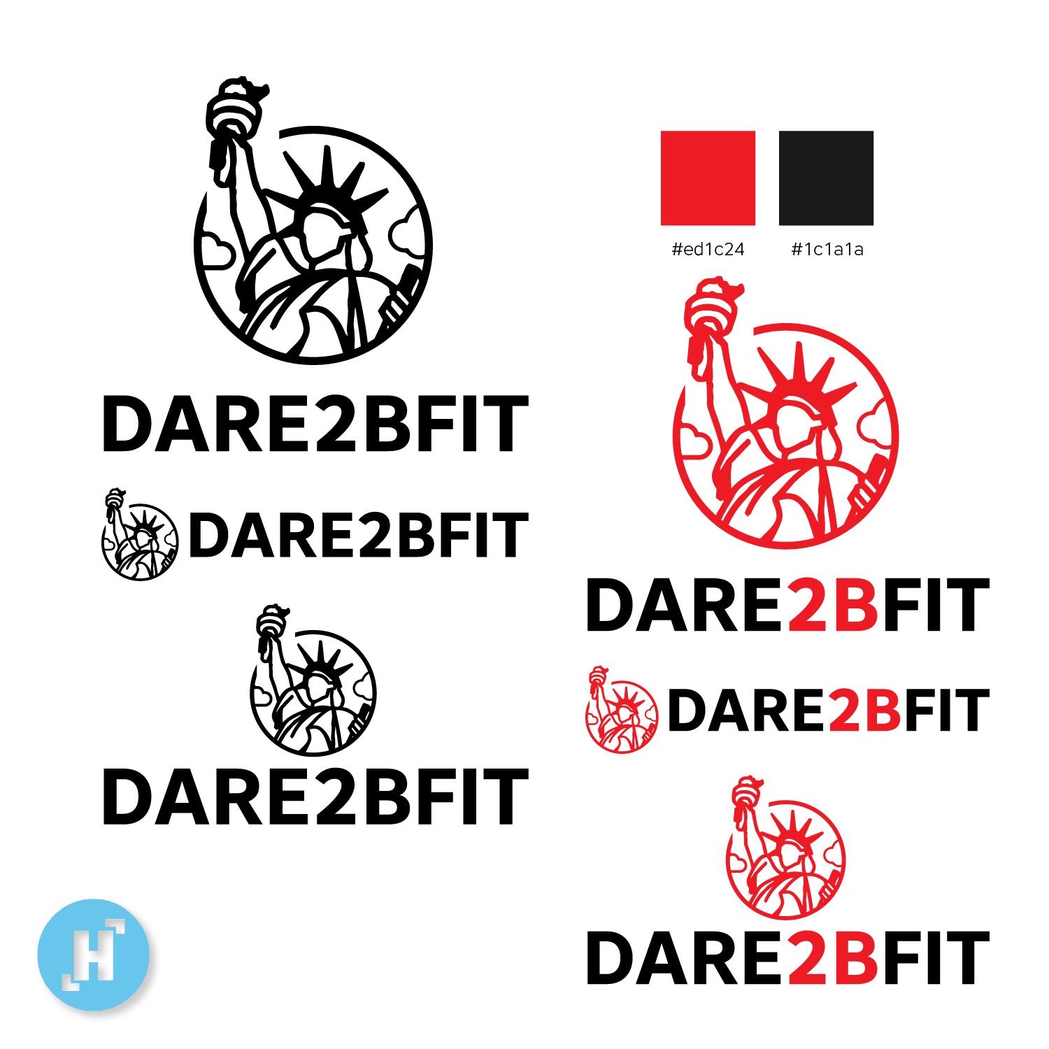 Diseño de Logo por hr.munsell para DARE2BFIT LLC | Diseño #14333616