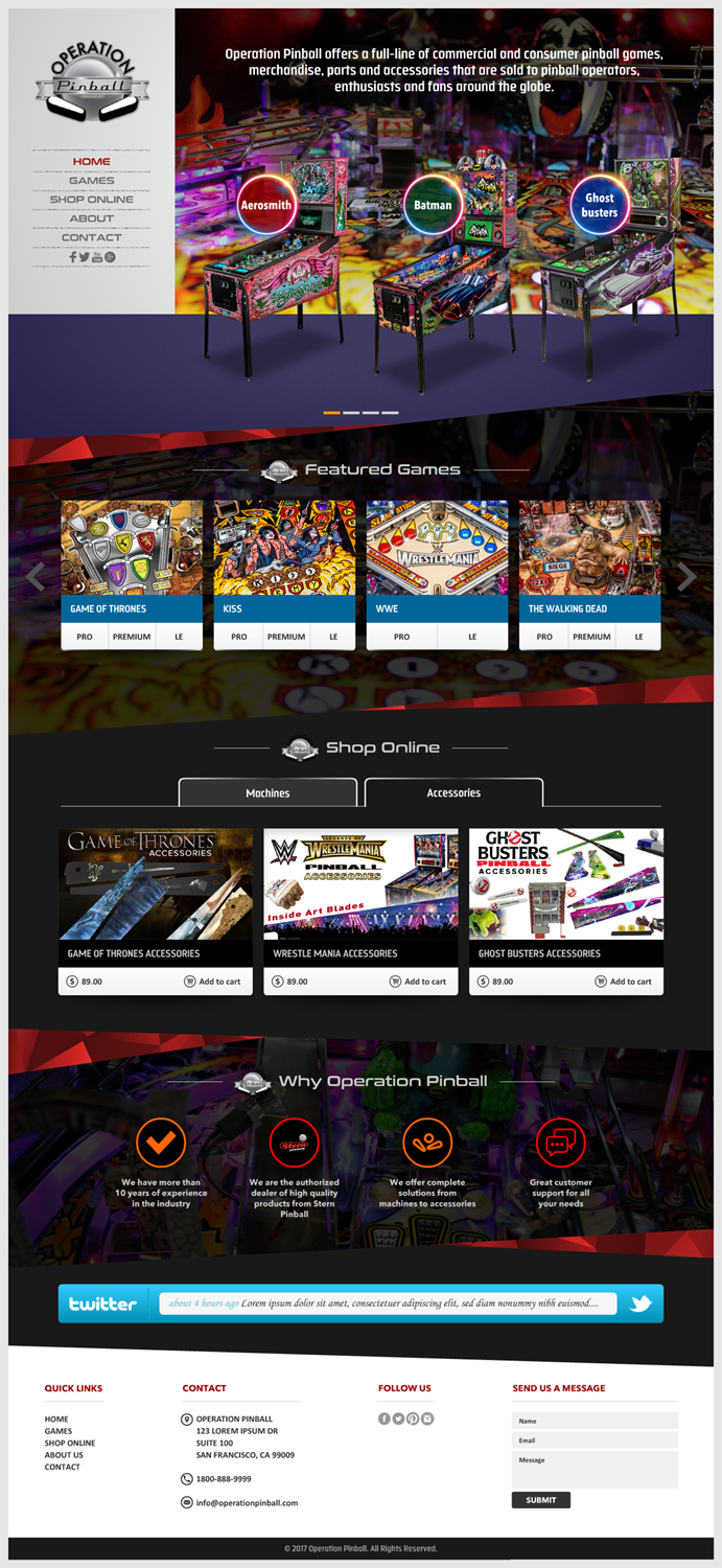 Web Design by -Marc- for Operation Pinball  | Design #14424320