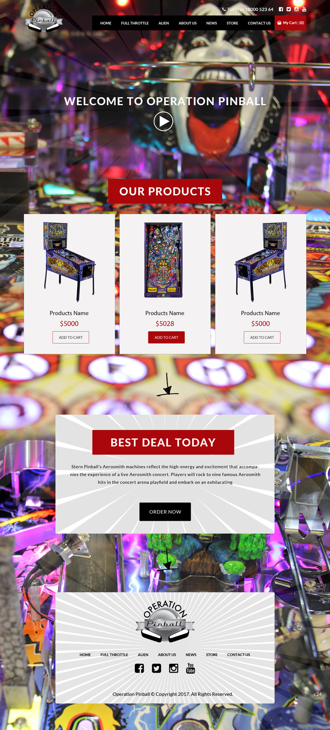 Web Design by pb for Operation Pinball  | Design #14243076