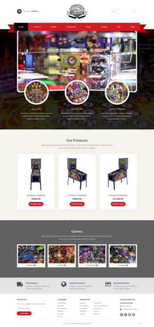 Web Design by pb for Operation Pinball  | Design: #14244658