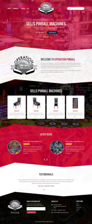 Web Design by pb for Operation Pinball  | Design: #14244659