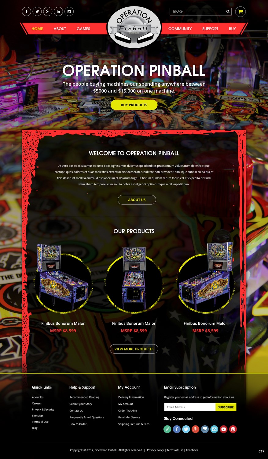 Web Design by pb for Operation Pinball  | Design #14244661