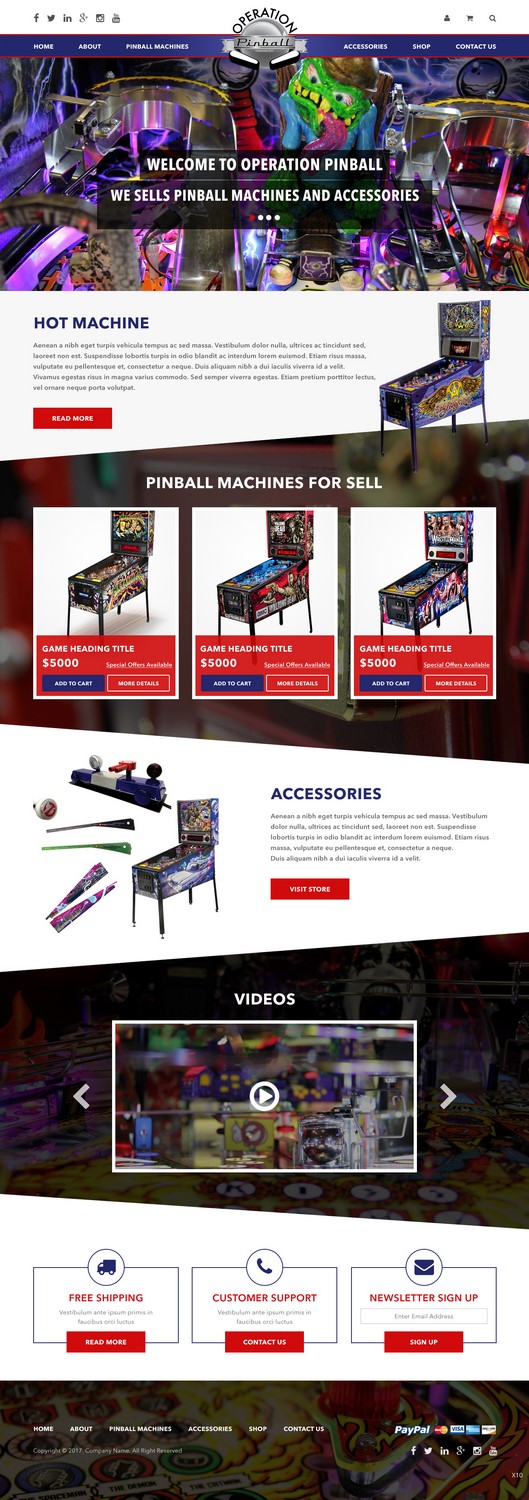 Web Design by pb for Operation Pinball  | Design #14365584