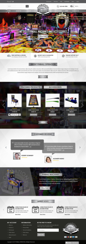 Web Design by Sbss for Operation Pinball  | Design: #14286762