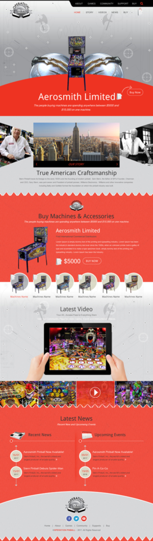 Diseño Web por rightway para Operation Pinball  | Diseño: #14255389