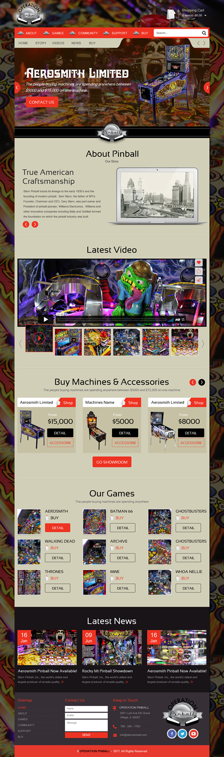 Web Design by rightway for Operation Pinball  | Design #14255392