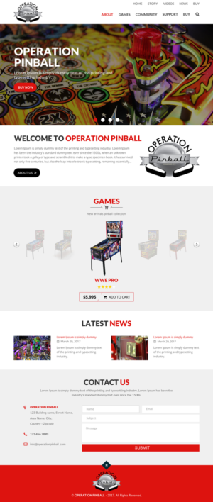 Diseño Web por rightway para Operation Pinball  | Diseño: #14255421