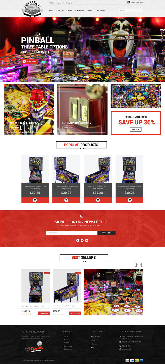 Web Design by Dream Logo Design for Operation Pinball  | Design #14314333