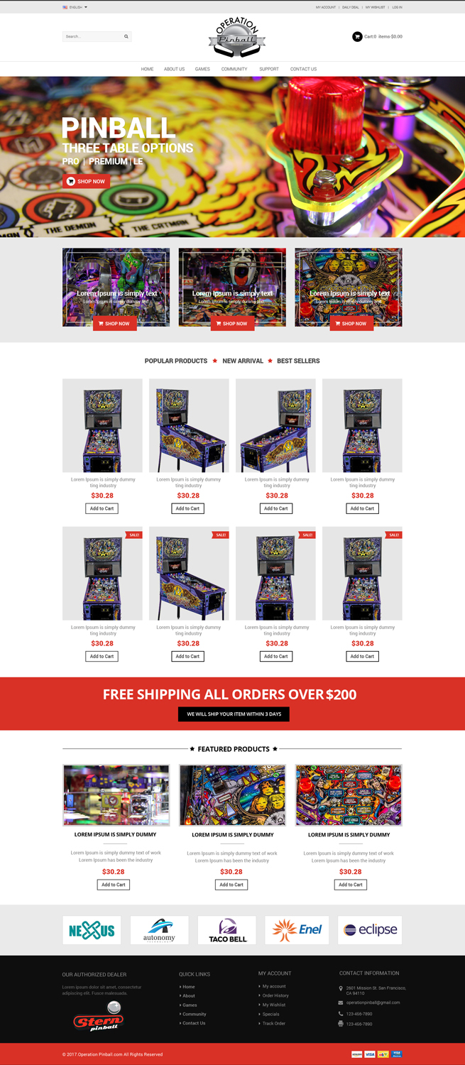 Diseño Web por Dream Logo Design para Operation Pinball  | Diseño #14355991