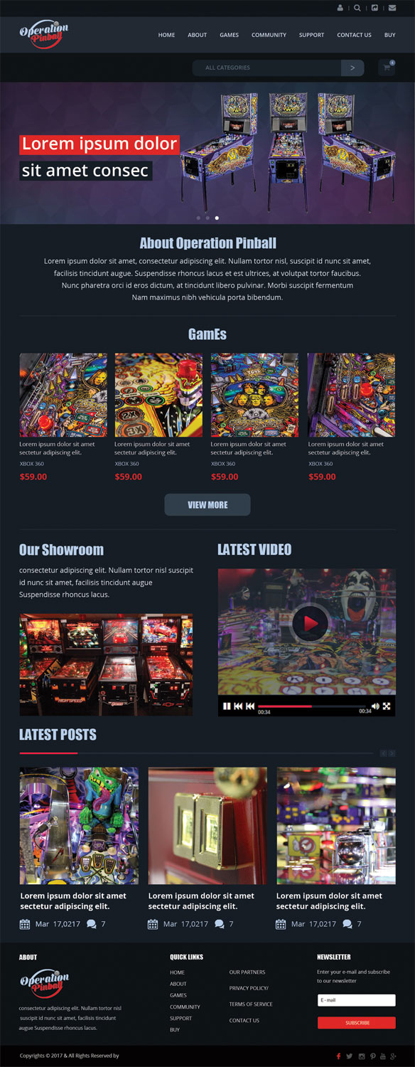 Web Design par e-graphics pour Operation Pinball  | Design #14241890