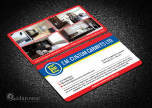 Business Card Design by Sandaruwan for E.M. Custom Cabinets Ltd. | Design #14248483