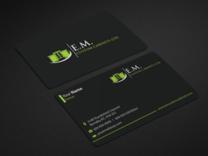 Business Card Design by Riz' for E.M. Custom Cabinets Ltd. | Design #14376607
