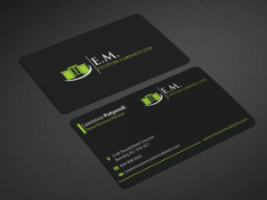 Business Card Design by Riz' for E.M. Custom Cabinets Ltd. | Design: #14499210