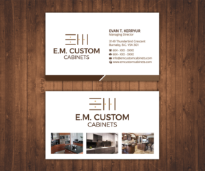 Business Card Design by Stylez Designz for E.M. Custom Cabinets Ltd. | Design: #14343297