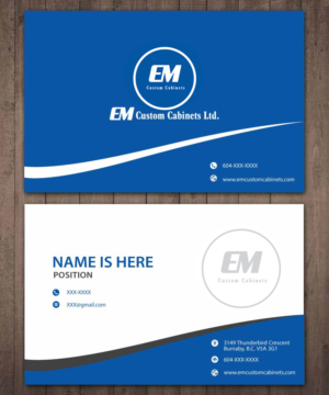 Business Card Design by Manikantan for E.M. Custom Cabinets Ltd. | Design: #14338768