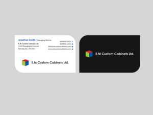 Design de Carte de Visite par Creations Box 2015 pour E.M. Custom Cabinets Ltd. | Design : #14235134