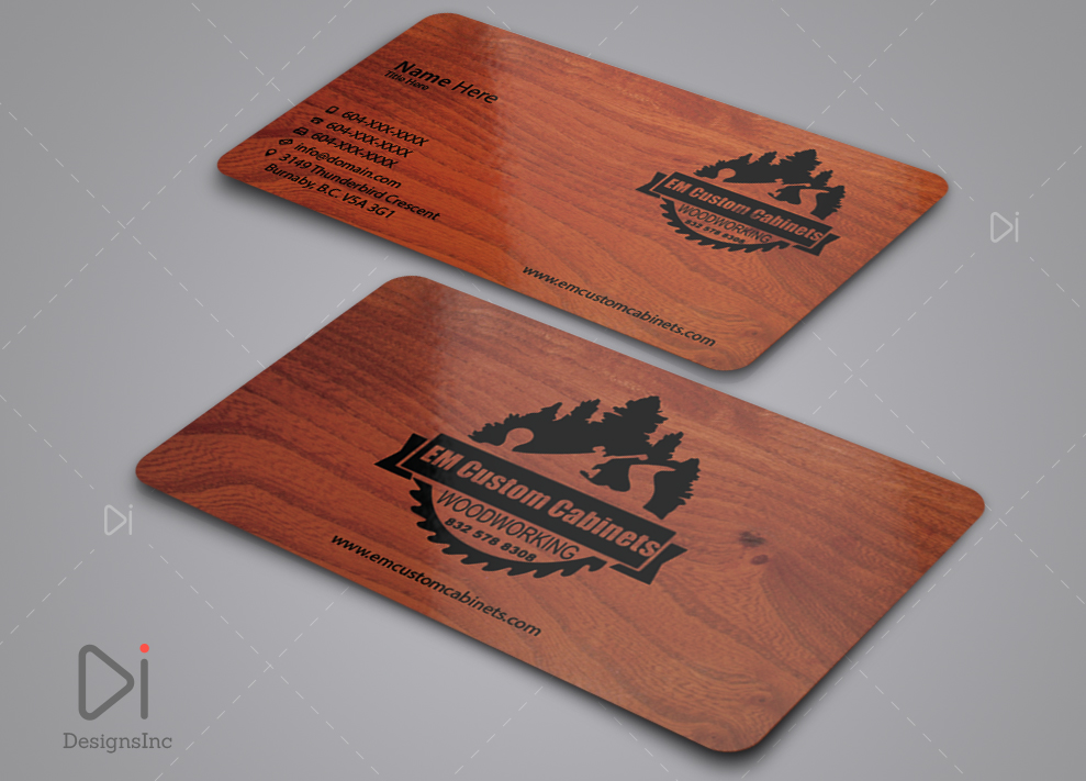 Design de Carte de Visite par Design Inc pour E.M. Custom Cabinets Ltd. | Design #14314858
