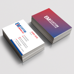 Design de Carte de Visite par e-graphics pour E.M. Custom Cabinets Ltd. | Design : #14237029