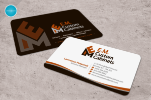 Business Card Design by aheadpoint for E.M. Custom Cabinets Ltd. | Design: #14326713