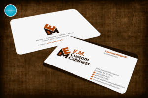 Business Card Design by aheadpoint for E.M. Custom Cabinets Ltd. | Design: #14326717